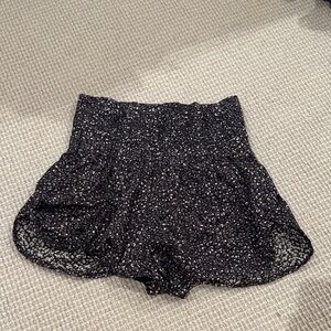 Free People Movement Stylish Black Patterned Women's Shorts